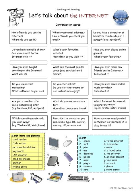 Lets Talk About The Internet English Esl Worksheets Pdf Doc