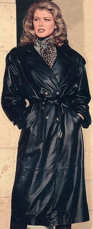 Pin By Commando On Women In Trench Coats Long Leather Coat