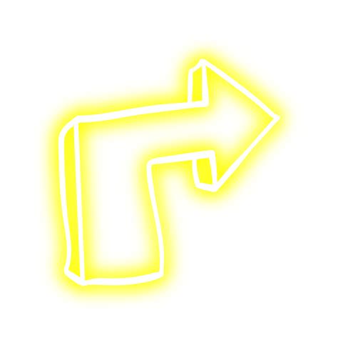 Glowing Neon Arrow Doodle Transparent Png 15241283 Png