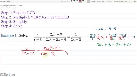 Solving Rational Equations YouTube