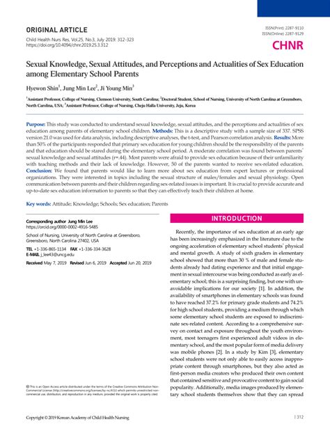 Pdf Sexual Knowledge Sexual Attitudes And Perceptions And