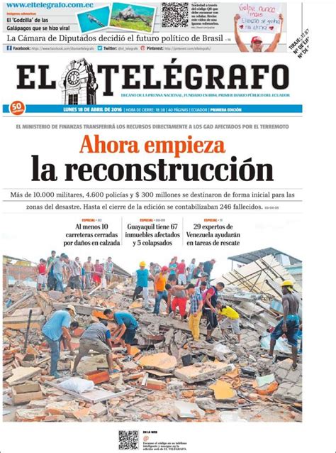 Periódico El Telégrafo Ecuador Periódicos De Ecuador Toda La Prensa