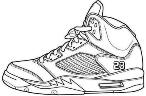 Air Jordan Shoes Coloring Pages To Learn Drawing Outlines Coloring Pages