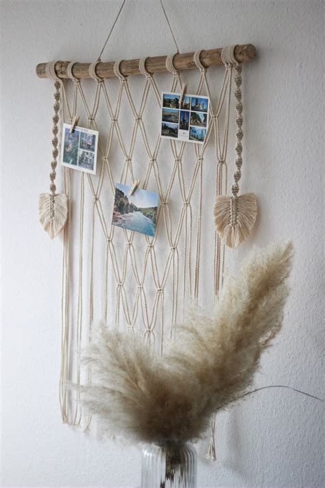 Makramee Fotowand Wandbehang Fotografie Geschenk Etsy