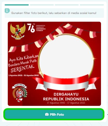 Cara Membuat Twibbon Gerakan Pasang Bendera Merah Putih Agustus