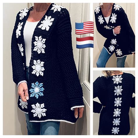 Ravelry SNOWFLAKE CARDIGAN Pattern By CroJennifer