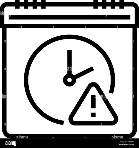 Expiration Date Food Safety Line Icon Vector Illustration Stock Vector
