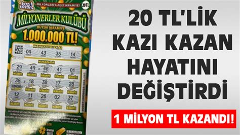 Tllik Kaz Kazandan Milyon Tl Kazand Kapakl Gazetesi