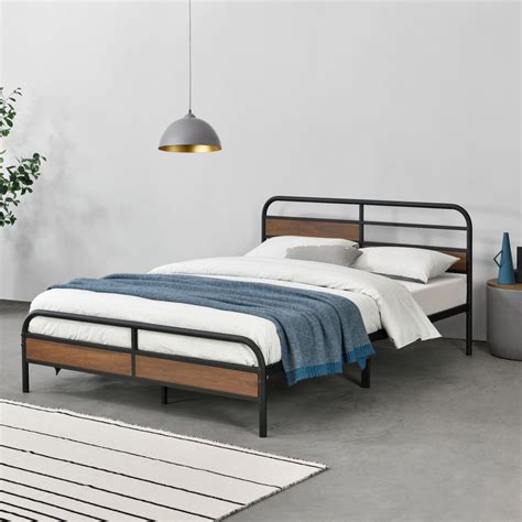 Metalen Bed Aarau Bedframe Met Bedbodem Zwart X Cm Premiumxl