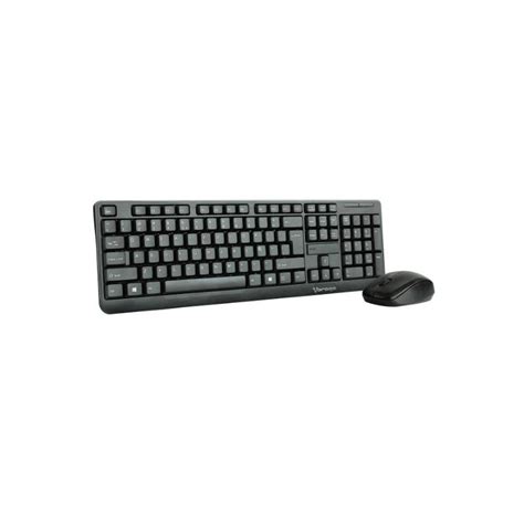 KIT TECLADO Y MOUSE VORAGO KM302 CONEXION INALAMBRICO COLOR NEGRO