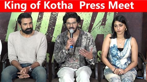 King Of Kotha Press Meet Dulquer Salmaan Aishwarya Lekshmi Golden