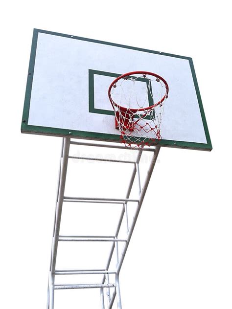 Basketball Hoop Isolated on White Background Stock Image - Image of ...