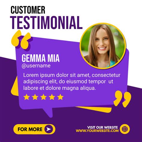 Customer Testimonial Instagram Post Template Postermywall