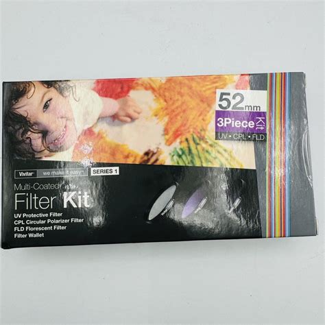 Vivitar Mm Multi Coated Filter Kit Piece Uv Cpl Fld Viv Fk New