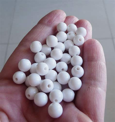 2550x White Acrylic Beads 8mm White Beads Spacer Beads 8mm Etsy In