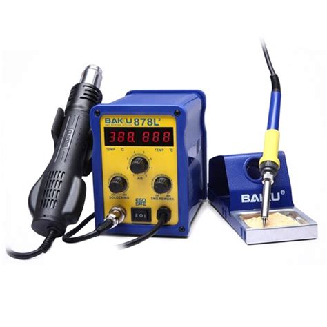 BAKU BK L V W LED Digital Hot Air Gun SMD Rework Station With Soldering Iron Free