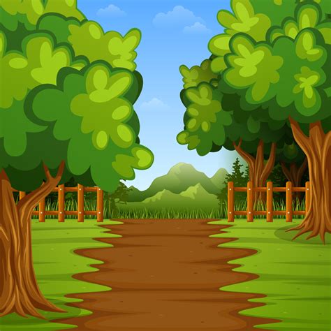 Green Forest Landscape Background Vector Art At Vecteezy