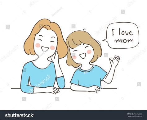 2 256 Mother Daughter Talking Stock Vectors Images And Vector Art