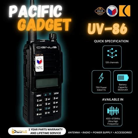 Cignus Uv Dualband Two Way Radio Vhf Uhf Lazada Ph