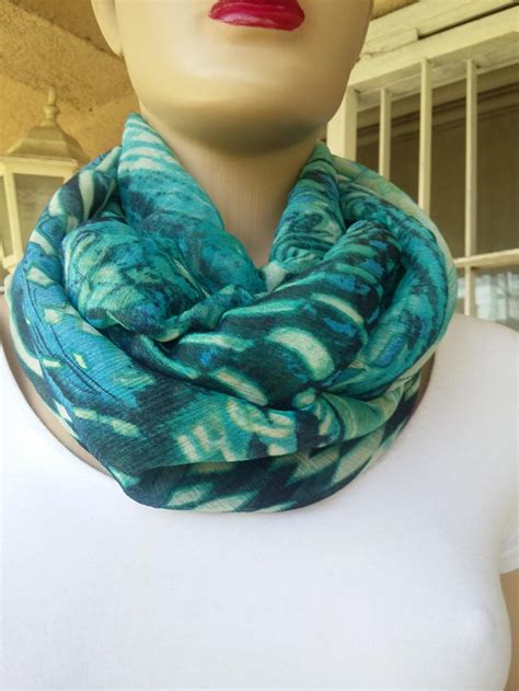 Turquoise Scarf Turquoise Chiffon Scarves Infinity Etsy Turquoise Scarf Scarf Women Fashion