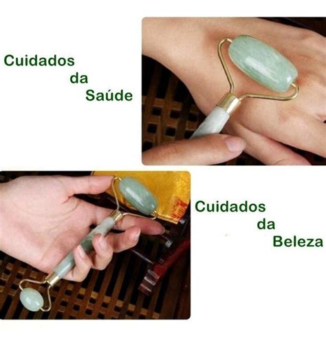 Rolo Pedra Natural Jade Massageador Anti Rugas Facial Mercado Livre