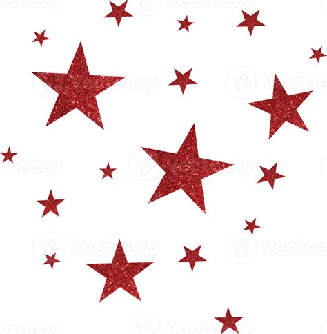 Red Glitter Stars 51664240 Png