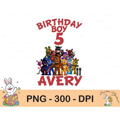 Personalized Birthday, FNAF Birthday png, digital download p - Inspire ...