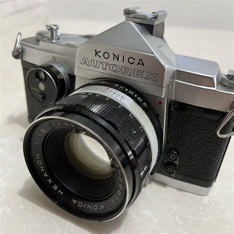 【やや傷や汚れあり】1円~konica コニカ Autorex Konica Hexanon 118 F 52mm フィルムカメラ動作未