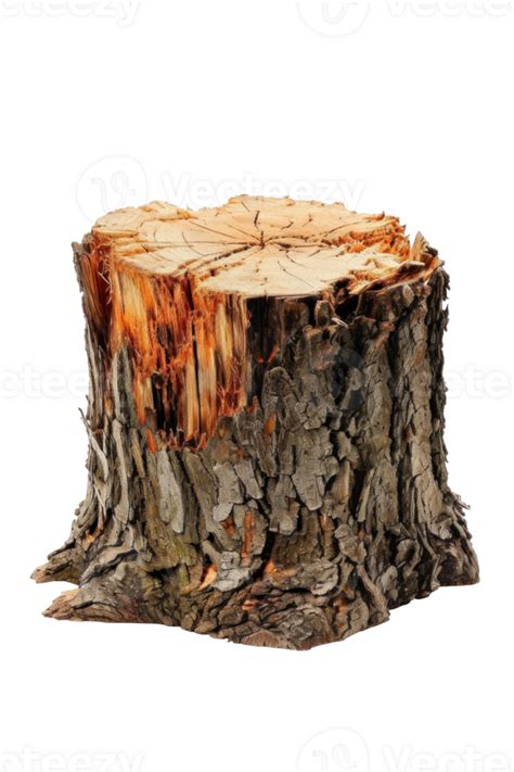 Ai Generated Rough Wood Tree Stump Isolated Image 36353984 Png