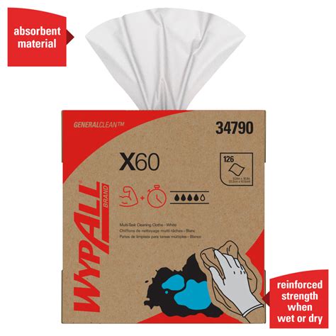 Wypall® General Clean X60 Multi Task Cleaning Cloths 34790 Pop Up