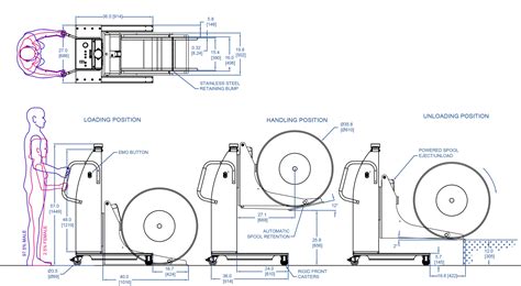 34125 Powered Ejectunload Spool Handling Lift Alum A Lift