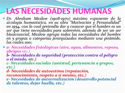 Teoría De Las Necesidades Humanas