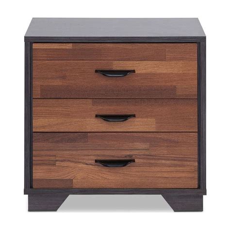 Bowery Hill Drawer Nightstand In Walnut Walmart