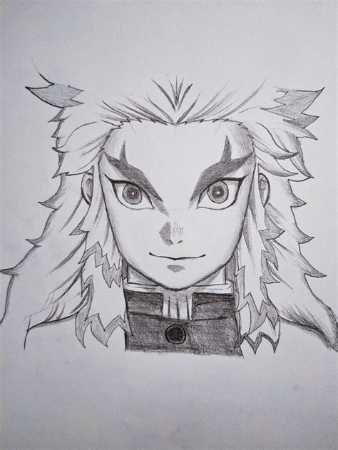 Rengoku Drawing Anime Drawing Draw Anime Rengoku Kyojuro Step By