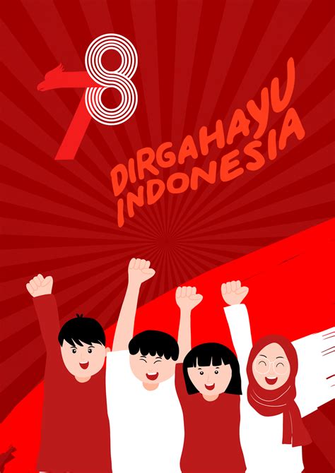 Indonesia Independence Day Poster Template Poster Kemerdekaan