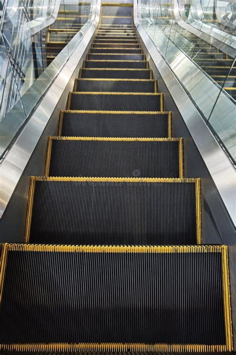 Close Up Of Moving Staircase Stock Image Image Of Auto Moving 261005387