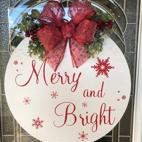 Merry And Bright Wreath Hanger Merry And Bright Wreath Etsy