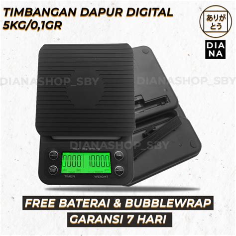 Jual Timbangan Kopi Digital V Kg Gr Timer Drip Coffee Scale