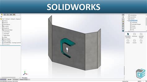 Solidworks Sheet Metal Forming Tool Youtube