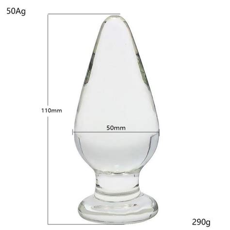 Godemichet Anal En Verre De Cristal Transparent De 45 50 60 70mm Pour