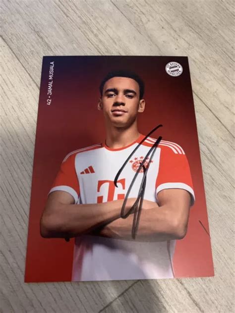 AUTOGRAMMKARTE VON JAMAL Musiala FC Bayern München 2023 2024 23 24 EUR