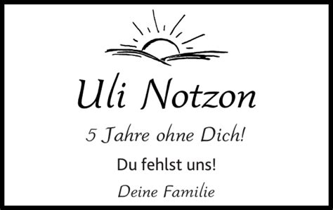 Traueranzeigen Von Uli Notzon Aachen Gedenkt