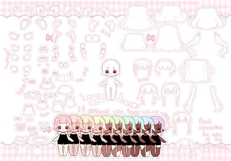 F2u Cute Chibi Base Big Pack 3 By Bai Leys On Deviantart