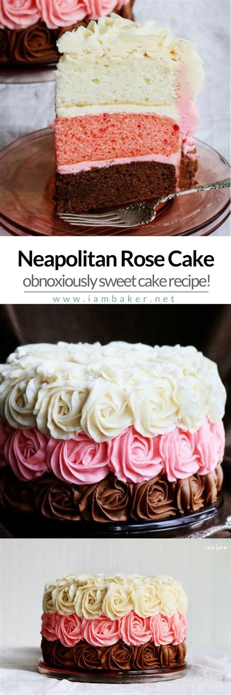 Neapolitan Rose Cake Recipe Cake Recipes Dessert Recipes Easy