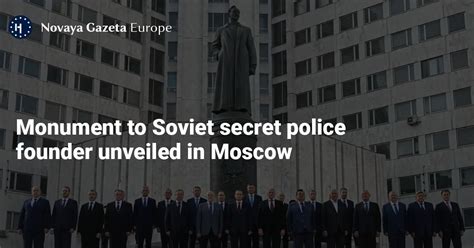 Monument to Soviet secret police founder unveiled in Moscow — Novaya