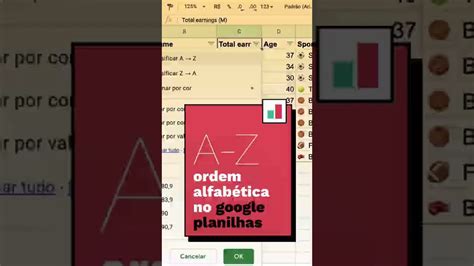 Como colocar uma lista em ordem alfabética no Planilhas Google YouTube