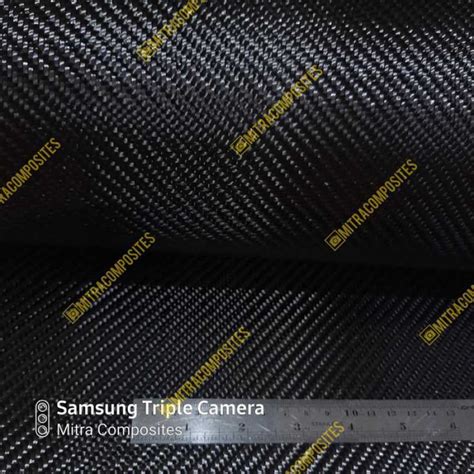 Jual Bahan Kain Serat Carbon Kevlar Fiber Fabric Hitam K Twill Plain