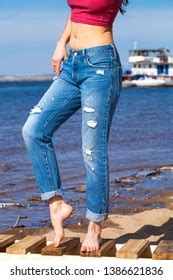 Body Part Female Blue Jeans Stock Photo Shutterstock