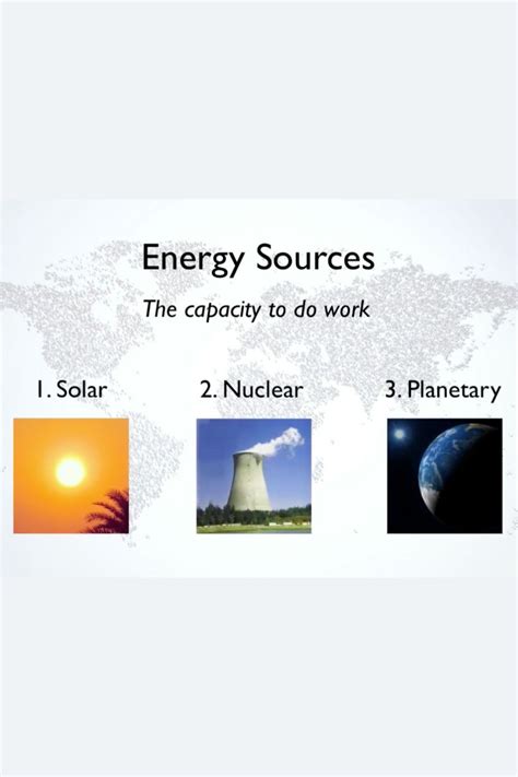 Sources of Energy | Energy sources, Physical science, Energy