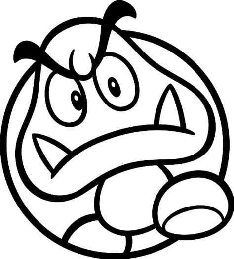 Fileartwork Lineart Goomba Circlesvg Nintendo Fandom